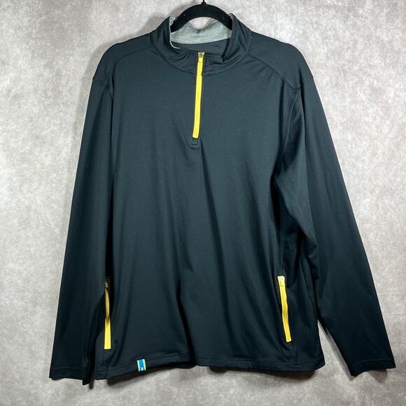 Chubbies Momentum Quarter Zip Pullover Mens Medium‎ Black Long Sleeve Athleisure - Picture 1 of 9